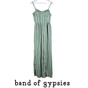 Band of Gypsies Striped Green Jumpsuit